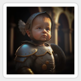 A Cute Gladiator Baby Sticker